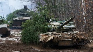 Drone Captures Russian Tanks Hiding Behind The Trees