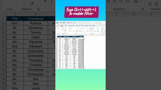 Sort Huge Data under 10 Seconds!! #excel #shorts