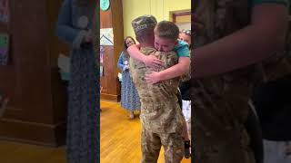 Soldier Surprises His Son At School |  #soldiercominghome