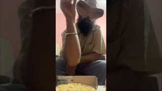 My alien son is back with bang, eating la pino’z pizza #shortvideos #viral