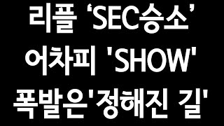 리플.XRP'SEC소송승소!!'어차피'SHOW'.폭발은'정해진 길'