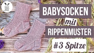 Babysocken mit Rippenmuster #3 Spitze