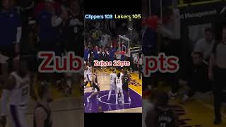 Lakers vs Clippers wild ending 😧 #shorts #nba #lakers #clippers #viral