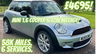 Low Miles! Mini 1.6  Cooper S. Only 58k miles. 6 Services!