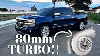 80mm Single turbo silverado!