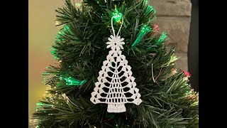 How to Crochet a Small Christmas Tree Ornament - Tutorial #5