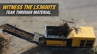 Witness the Vermeer LS3600TX low speed shredder tear through material | Vermeer