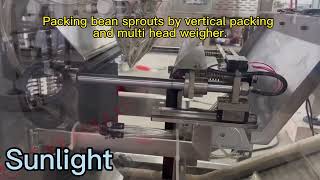 How to pack clean vegetables?Packing bean sprouts by multi head weigher and vertical packing machine