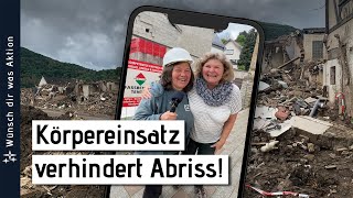 Körpereinsatz verhindert Abriss! 🌊🏚️ #wünschdirwasaktion #flutkatastrophe2021