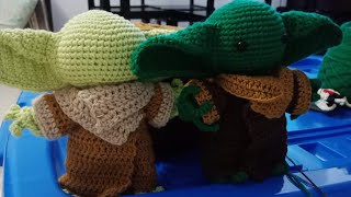 How to crochet baby yoda (part2) tutorial and pattern #amigurumi #starwars #green #quarantineproject