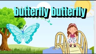 Butterfly butterfly flutter around | nursery rhymes | kids poems station