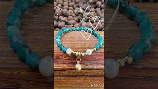 Handmade Apatite and Pearl Bracelet ~ NAMA Gemstone 💎