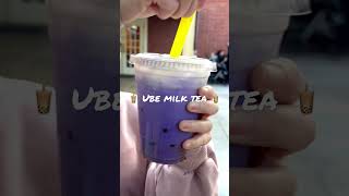 TRYING THE NEW UBE MILK TEA AT DISNEYLAND #disneyparks #disneyeats #disneyaapi #shorts