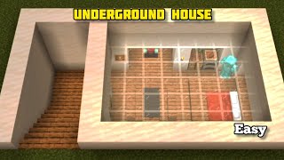 Minecraft - How to build Underground secret base House 🤯 full tutorial | pjx gaming |