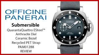 ▶ Panerai Submersible QuarantaQuattro ESteel™ Grigio Roccia Anthracite Dial PAM01288 - REVIEW