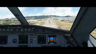 Auto Brk Low landing on A330neo into St.maarten/Windy