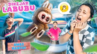 DINAR DAN YUKI DI TEROR HANTU LABUBU DIPANTAI, LABUBU BERUBAH JADI SERAM SEMUA TAKUT😱😭 #trending