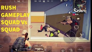 Rush gameplay watch this squad Vs squad insane fight | PUBG MOBILE in REDMI NOTE 8 PRO