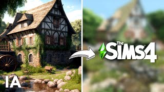 🌟COLLAB ARTIFICIAL - Construí uma casa da IA no The Sims 4 - Tudor Home (No Cc)