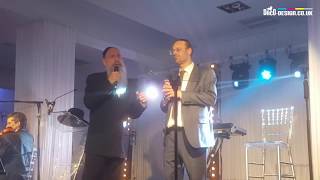 MBD & Yeedle sing Daddy Dear at Avi Kahn's (son of Moga) Bar Mitzvah, London (from cellphone)