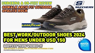 Unboxing & review on feet SKECHERS GO WALK ARCH FIT OUTDOOR OPALITE ROCK CASUAL TRAIL WORKING SHOES