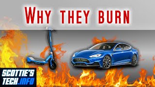 Why electric vehicles burn so well