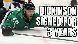 Canucks Sign Jason Dickinson to 3 Year Contract, $2.65M AAV