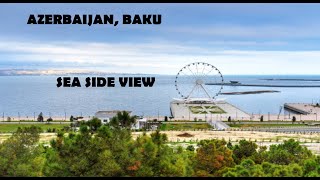 Caspian Sea Side View in Baku, Azerbaijan