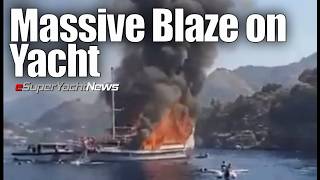 110 People Abandon Yacht in Massive Blaze | MJ’s Actual Superyacht! | SY News Ep354