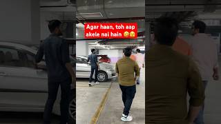 Parking lot mei, 20 mins mei aap bahot kuch kar skte hain 🤭🤣 #parkinglot #basement #carparking