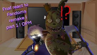 Fnaf reacts to Fandoms | remake | part 1 | fnaf gacha club | one punch man gacha club | gcrv