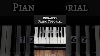 Runaway Piano Tutorial #shorts