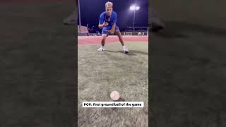 Have you ever had a bad hop on turf? ⚾️#remix #badhop #groundball #platecrate #pov