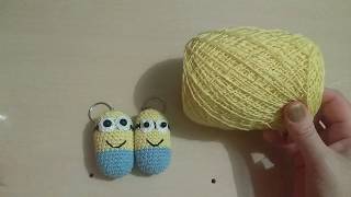 Chaveiro Minions em amigurumi parte 1\2