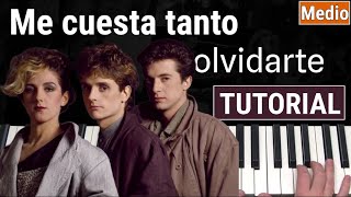 Como tocar "Me cuesta tanto olvidarte"(Mecano) - Piano tutorial y partitura