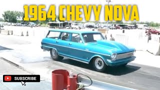 1964 Chevrolet Nova Station Wagon Test And Tune - Import Wars - Great Lakes Dragaway