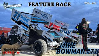 360 main event onboard with Mike Bowman #MBR71 #ohswekenspeedway