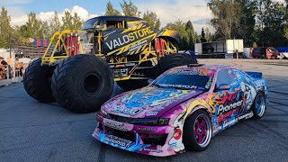 Crazy drivers stuntshow + 800hp DRIFTCAR