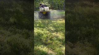 Sprayin food plot with homemade spray boom. Planting Rack Rzr from @odoco seed@scentassassin5713