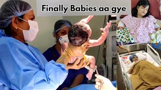 Finally Babies Aa Gye | Twin Babies | My First Vlog After Delivery | Pooja Chaudhary #Vlog 1