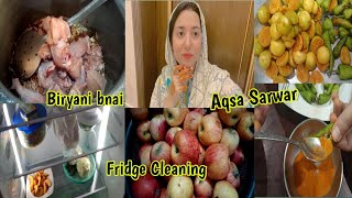 Lunch Mein Biryani Banayi | Fridge Ki Cleaning Ki | Mehngai Boht Zayda ho Gayi He | @Aqsa Sarwar