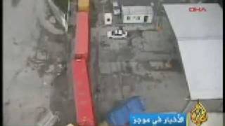 Truck hits Train and then hits Man