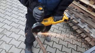 DeWalt DCG412 18V XR   cięcie pręta 25mm