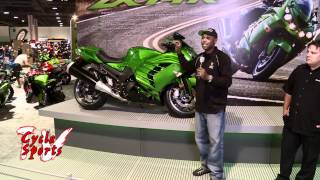 2012 Kawasaki ZX14R & Rickey Gadson Long Beach motorcycle show