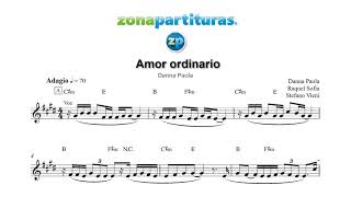 Partitura "Amor ordinario" Danna Paola