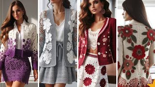 Beautiful women's crochet blaizer (share ideas)#croche#knit#women's clothes#