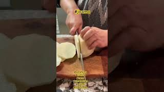 Satisfying cutting Jicama with sounds #cutting ingski #jicama #satisfying #asmr #shortsvideo #shorts