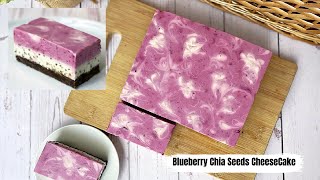 Blueberry Chia Seeds Cheesecake บลูเบอร์รี่เมล็ดเชียชีสเค้ก