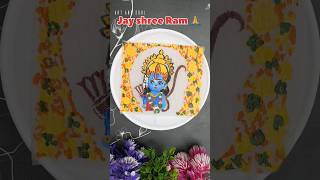 😍💙Cute Shree Ram tissue paper art 💖🥳#shorts #artwork #jayshreeram #viral