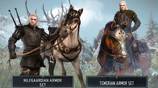 The Witcher 3 DLC armors Showcase Nilfgaardian and Temerian sets